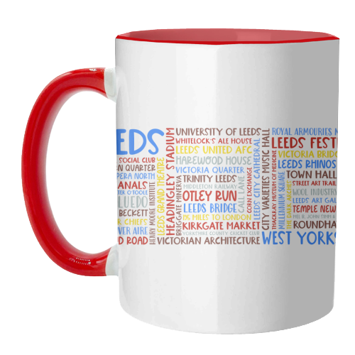 City Of Leeds Design - unique mug by All About Words Designs