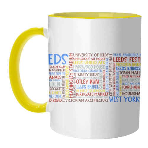 City Of Leeds Design - unique mug by All About Words Designs