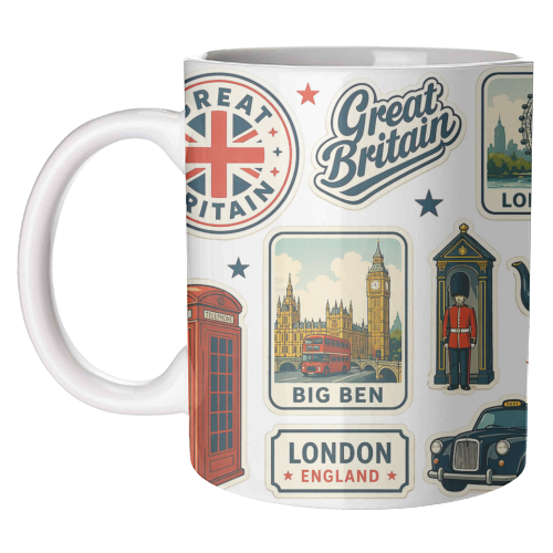 London Stamps - unique mug by AP