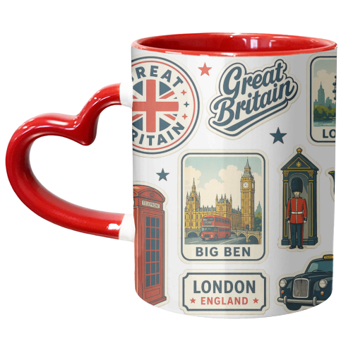 London Stamps - unique mug by AP