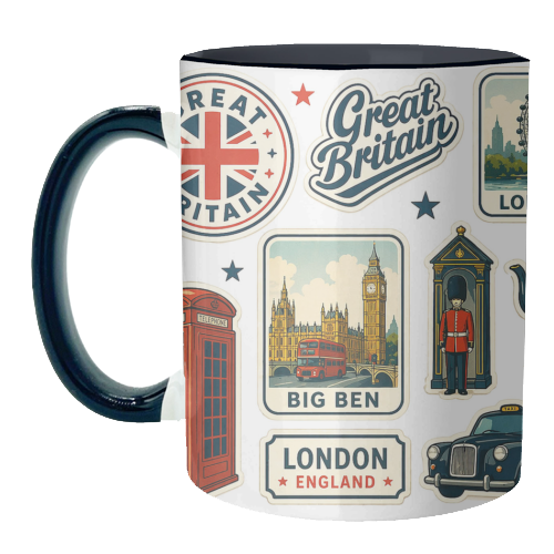 London Stamps - unique mug by AP