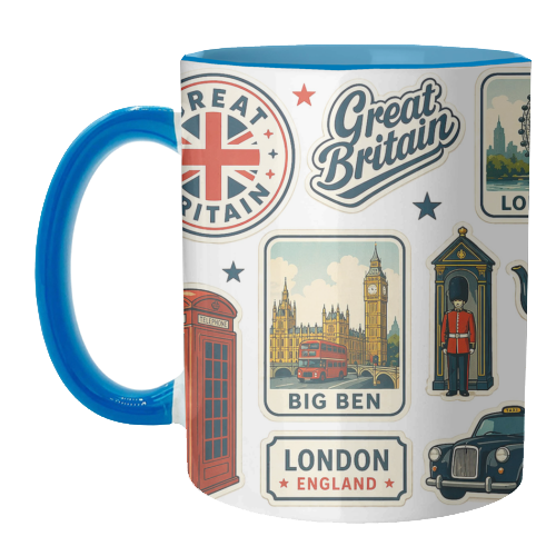London Stamps - unique mug by AP