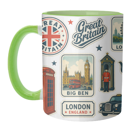 London Stamps - unique mug by AP
