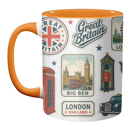 London Stamps - unique mug by AP