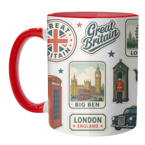 London Stamps - unique mug by AP