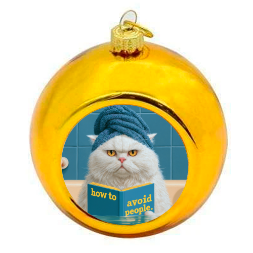 How to avoid people - colourful christmas bauble by DejaReve