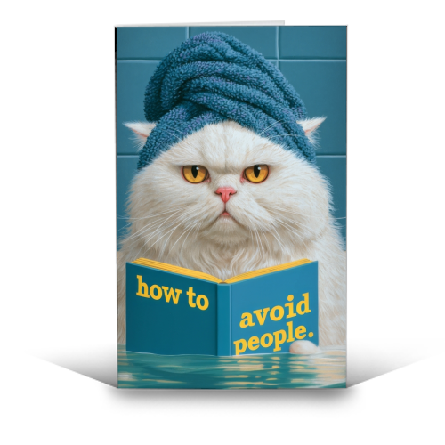 How to avoid people - funny greeting card by DejaReve