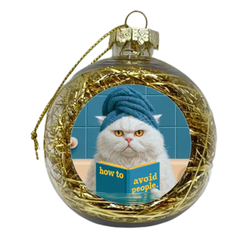 How to avoid people - xmas bauble by DejaReve