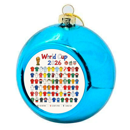 World Cup 2026 - colourful christmas bauble by Ms Doodle