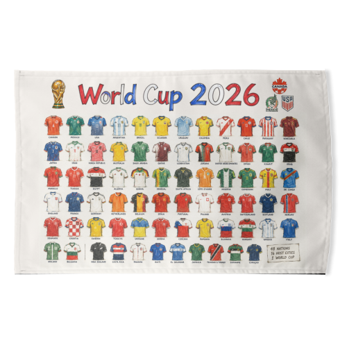 World Cup 2026 - funny tea towel by Ms Doodle