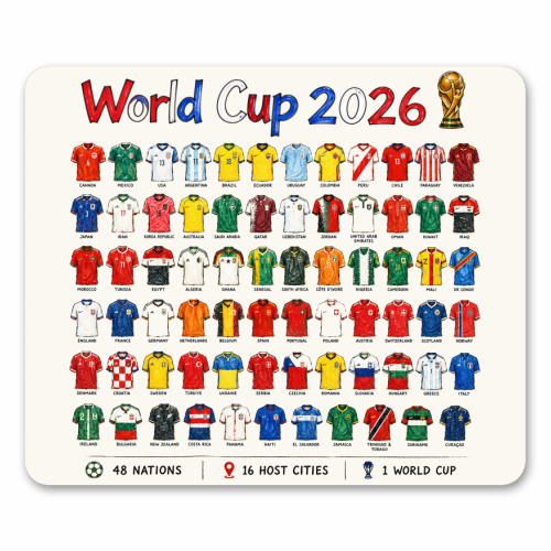 World Cup 2026 - mouse mat by Ms Doodle