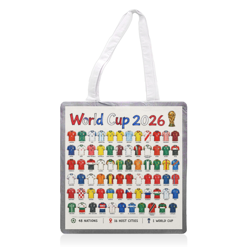 World Cup 2026 - printed canvas tote bag by Ms Doodle