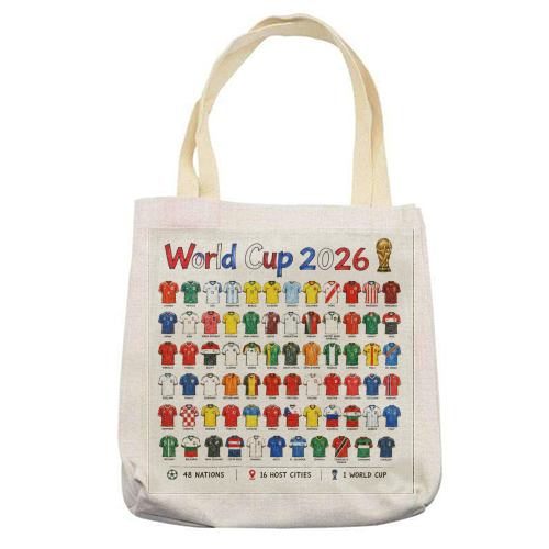 World Cup 2026 - printed canvas tote bag by Ms Doodle