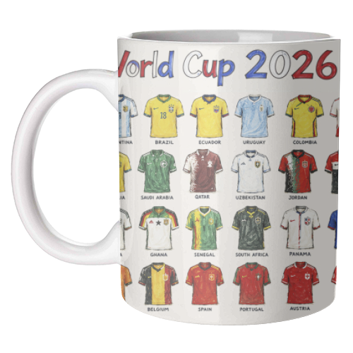World Cup 2026 - unique mug by Ms Doodle