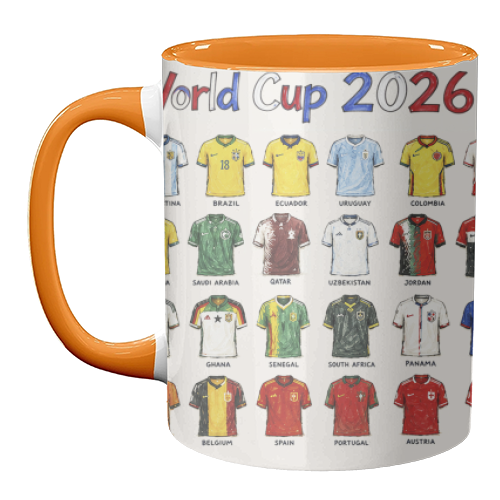 World Cup 2026 - unique mug by Ms Doodle