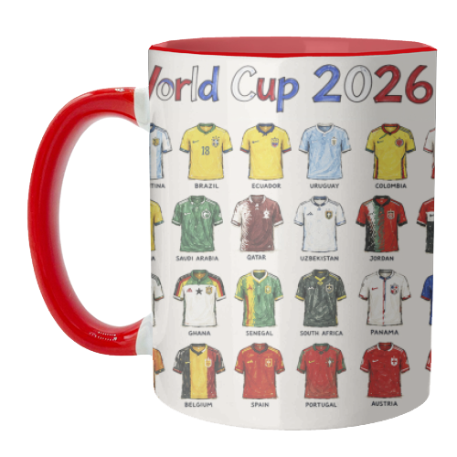 World Cup 2026 - unique mug by Ms Doodle