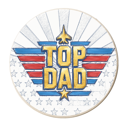 Top Dad - personalised beer coaster by Ms Doodle