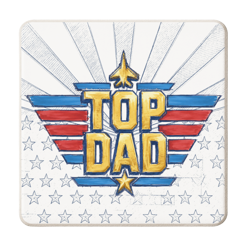 Top Dad - personalised beer coaster by Ms Doodle