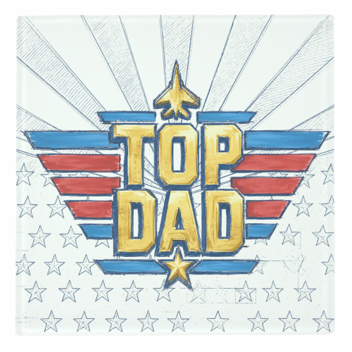 Top Dad - personalised beer coaster by Ms Doodle