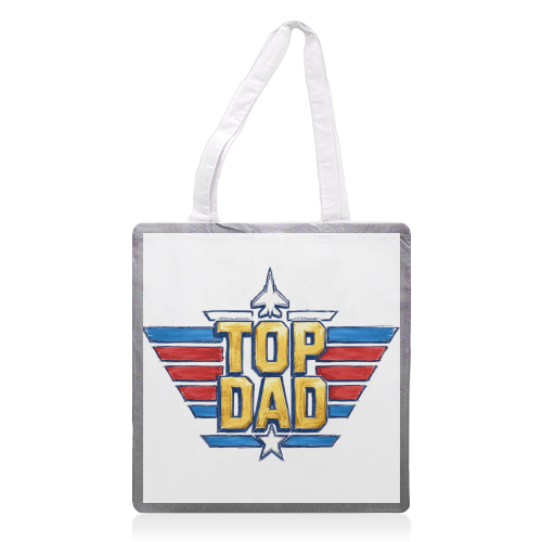 Top Dad - printed canvas tote bag by Ms Doodle