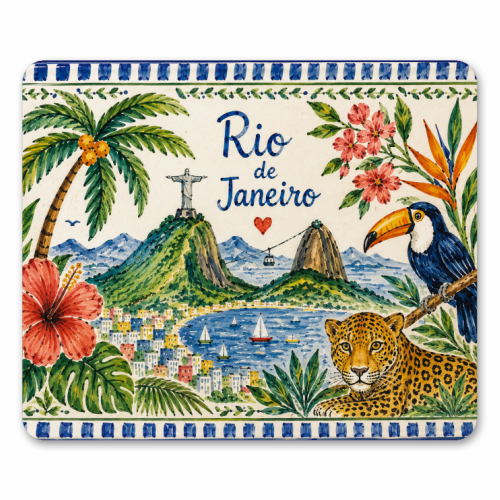 Rio De Janeiro - mouse mat by Ms Doodle