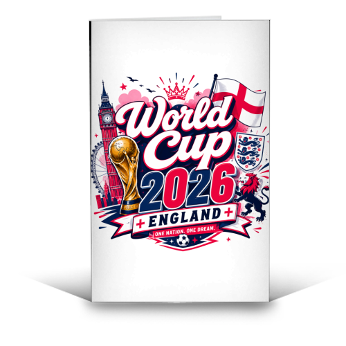 World Cup England - funny greeting card by Lilly Rose