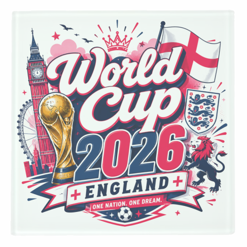 World Cup England - personalised beer coaster by Lilly Rose