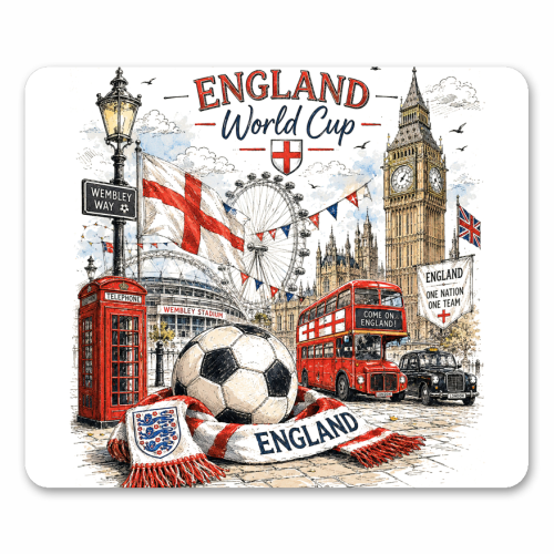 World Cup London England - mouse mat by Ms Doodle