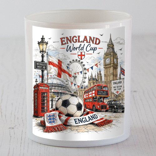 World Cup London England - scented candle by Ms Doodle
