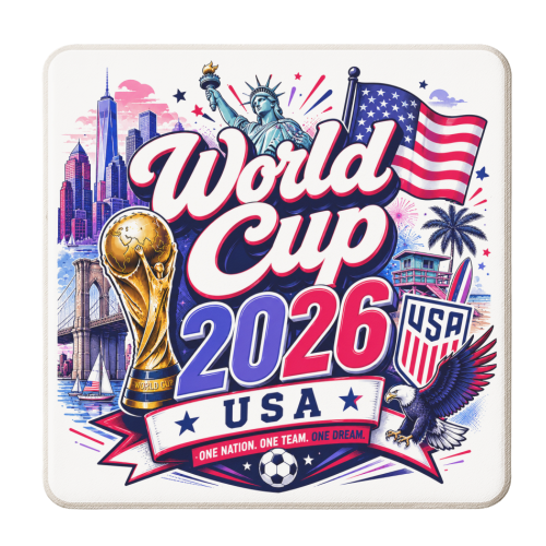 World Cup USA - personalised beer coaster by Lilly Rose