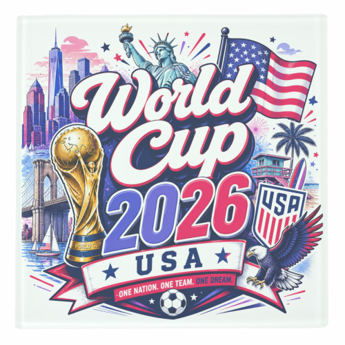 World Cup USA - personalised beer coaster by Lilly Rose