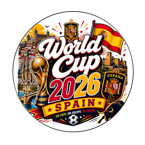 World Cup - Spain - Circle Sticker by Lilly Rose