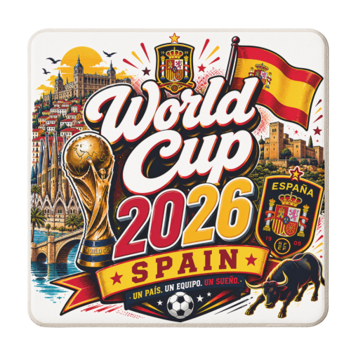 World Cup - Spain - personalised beer coaster by Lilly Rose