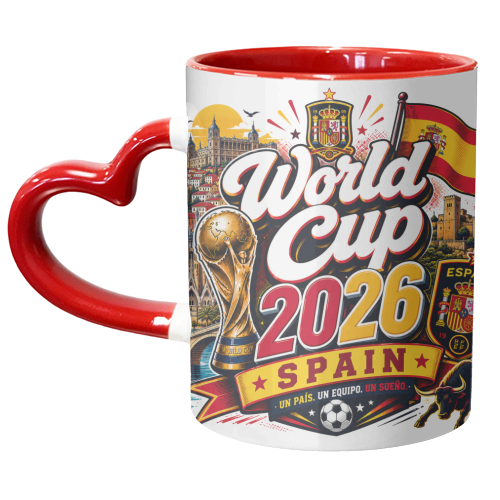 World Cup - Spain - unique mug by Lilly Rose