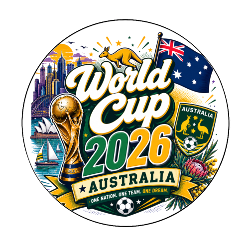 World Cup - Australia - Circle Sticker by Lilly Rose