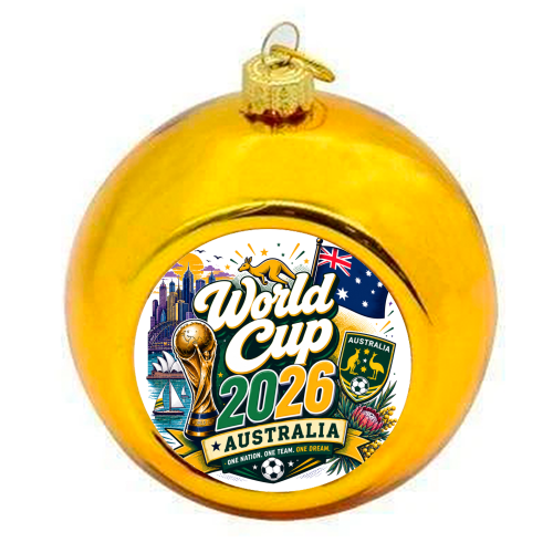 World Cup - Australia - colourful christmas bauble by Lilly Rose