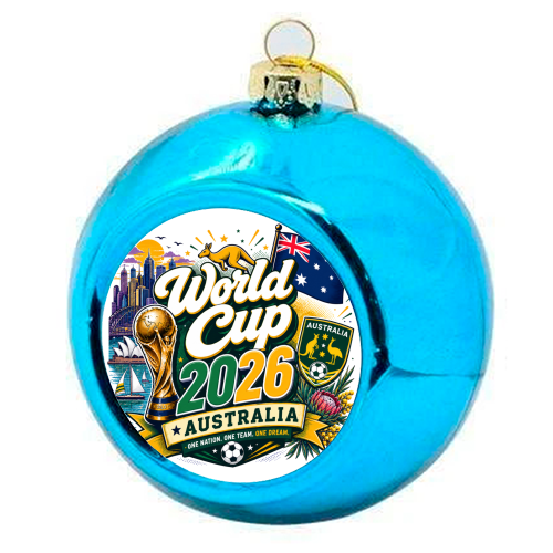 World Cup - Australia - colourful christmas bauble by Lilly Rose