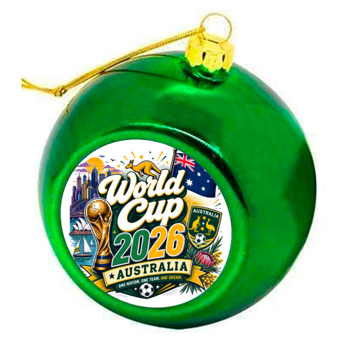World Cup - Australia - colourful christmas bauble by Lilly Rose
