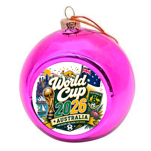 World Cup - Australia - colourful christmas bauble by Lilly Rose