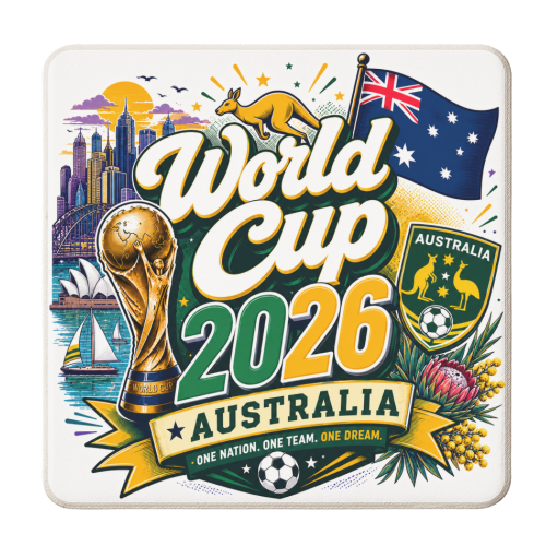 World Cup - Australia - personalised beer coaster by Lilly Rose