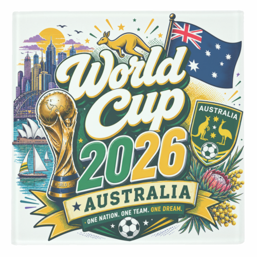 World Cup - Australia - personalised beer coaster by Lilly Rose