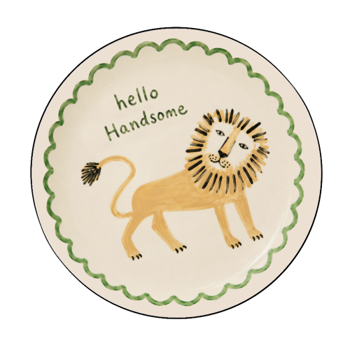 Hello Handsome - Circle Sticker by Ms Doodle