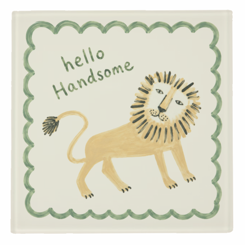 Hello Handsome - personalised beer coaster by Ms Doodle