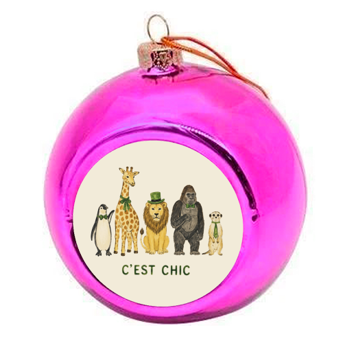 c'est chic - colourful christmas bauble by Ms Doodle