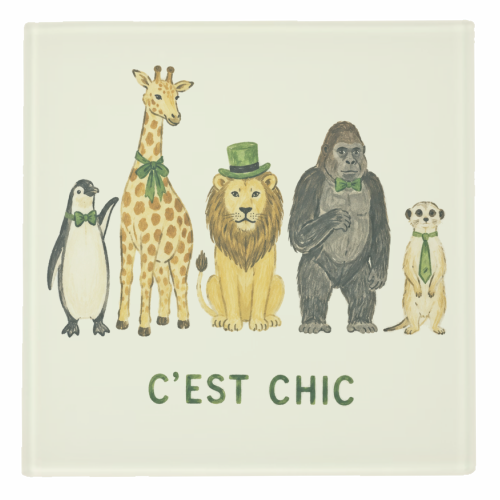 c'est chic - personalised beer coaster by Ms Doodle