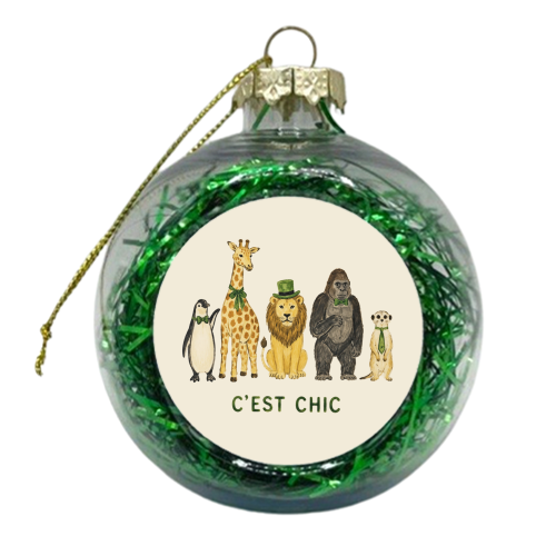 c'est chic - xmas bauble by Ms Doodle