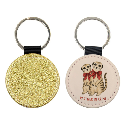 Meerkats - Partners in Crime - keyring by Ms Doodle