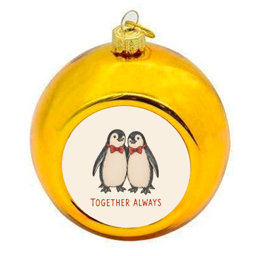 Together Always - colourful christmas bauble by Ms Doodle