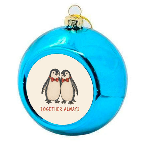 Together Always - colourful christmas bauble by Ms Doodle