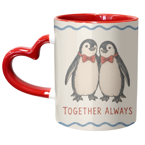 Together Always - unique mug by Ms Doodle